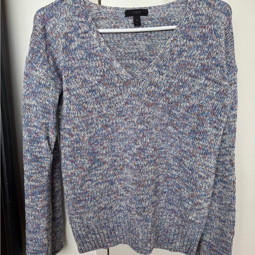 J. Crew Multicolor V-Neck Sweater
